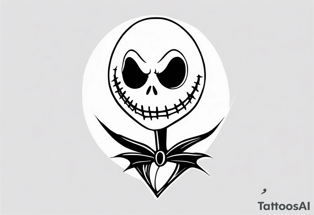 jack skellington minimalist tattoo tattoo idea