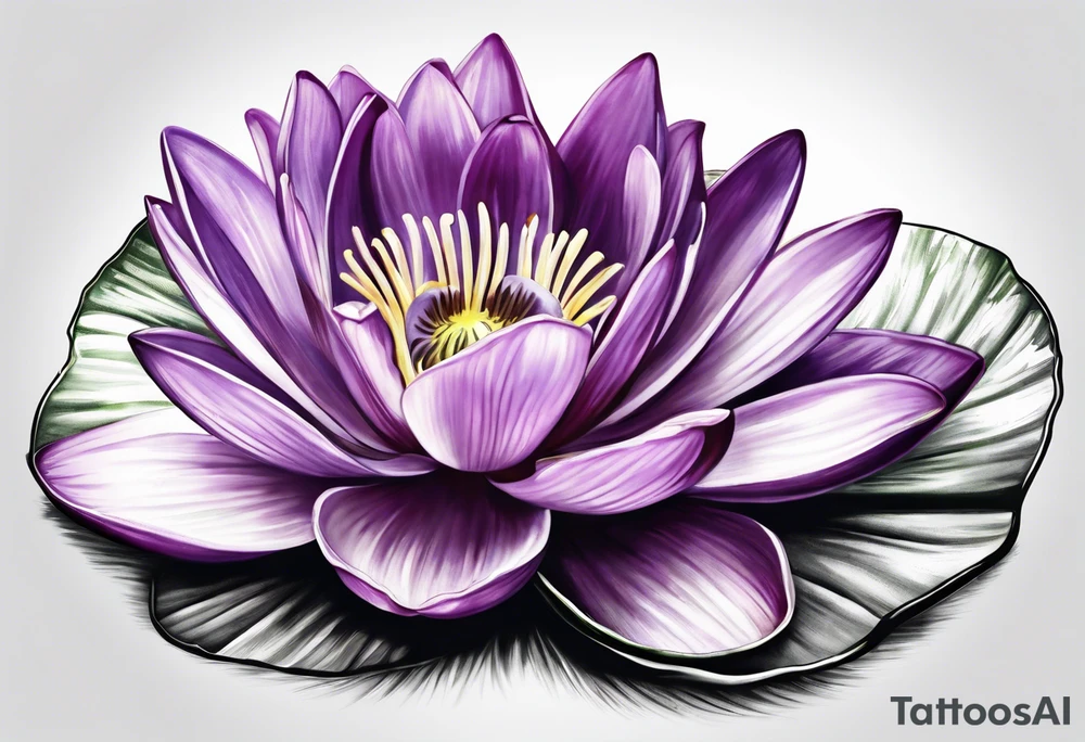 Violets, water lily tattoo idea