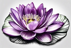 Violets, water lily tattoo idea