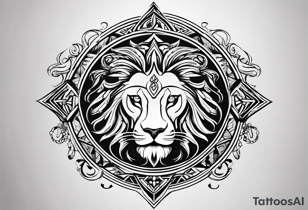 leo zodiac symbols tattoo idea