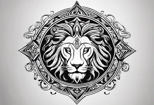 leo zodiac symbols tattoo idea