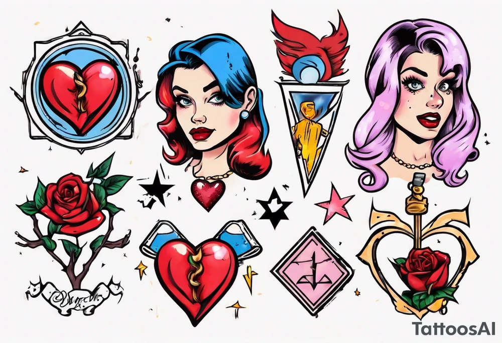 Betty and Veronica symbols tattoo idea