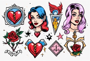 Betty and Veronica symbols tattoo idea