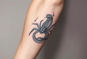 Snake wrapped from a spider tattoo idea