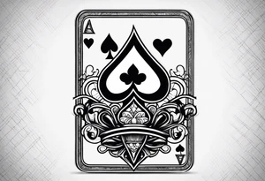 poker card aces tattoo idea