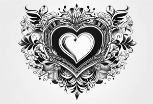 simple broken heart tattoo idea