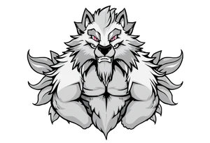 furry cartoon fursona ANTHROPOMORPHIC HUMAN masculine buff human cute tattoo idea
