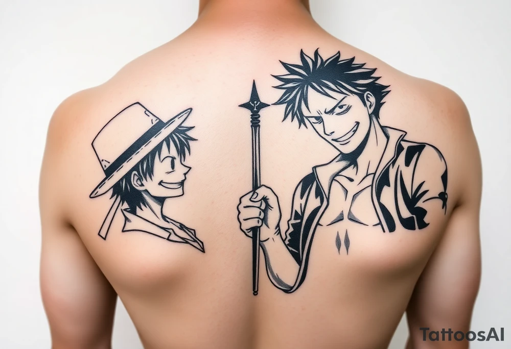 Luffy and ace matching tattoo tattoo idea