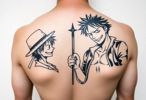 Luffy and ace matching tattoo tattoo idea