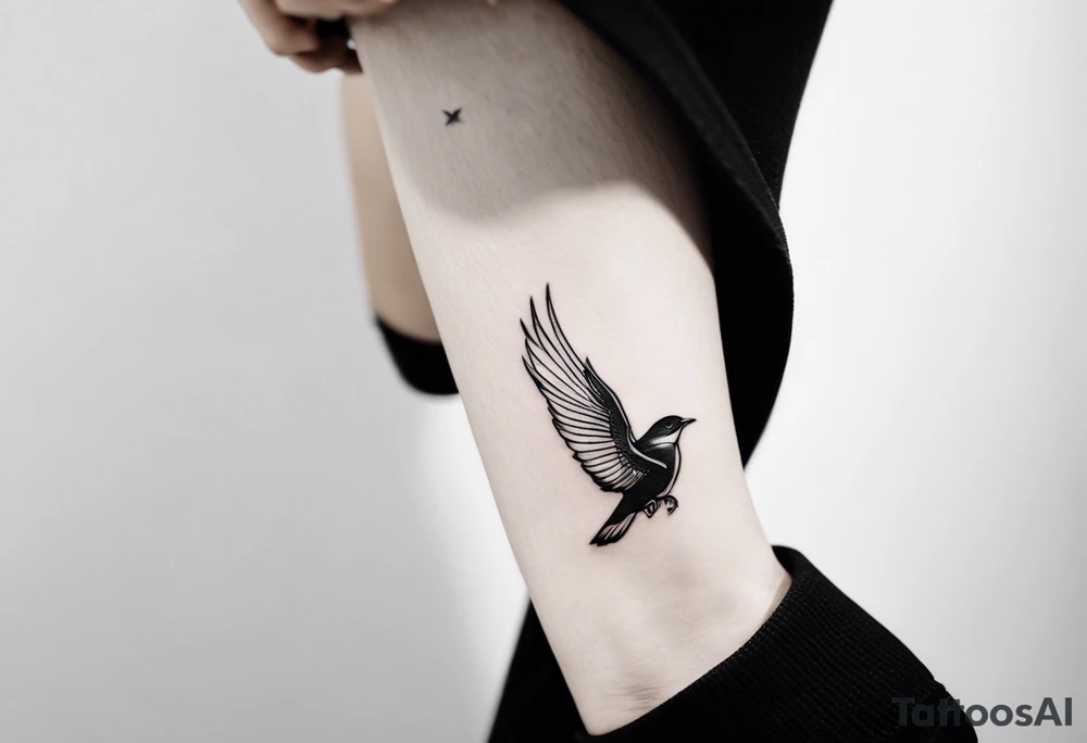 unique tattoo on ankle symbolizing freedom tattoo idea