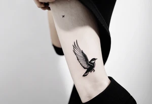 unique tattoo on ankle symbolizing freedom tattoo idea