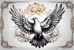 Elegant dove tattoo idea