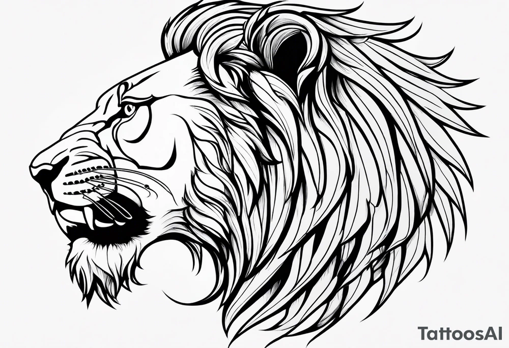 lion skeleton no fur tattoo idea