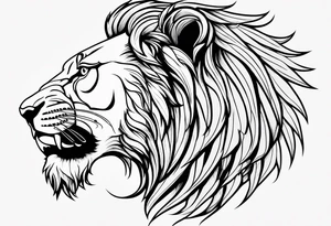 lion skeleton no fur tattoo idea