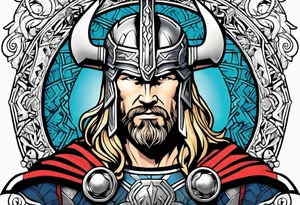 The Mighty Thor looking like the Chris Hemsworth version tattoo idea