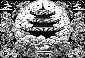 A.O. In big letters across the sky tattoo idea