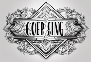 words Keep Going tattoo idea