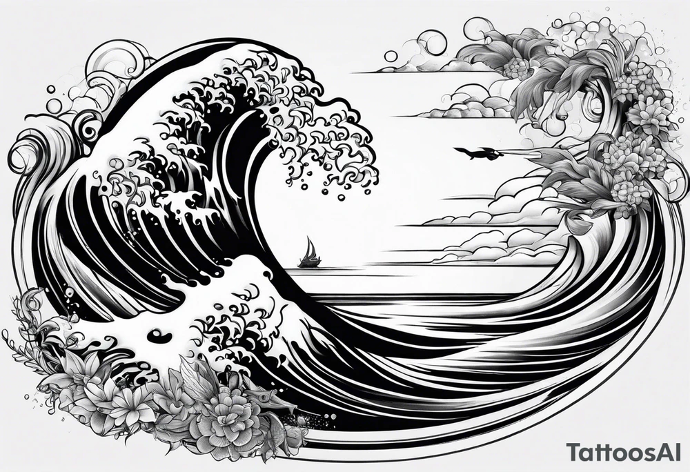 Neptun steht im Wasser tattoo idea
