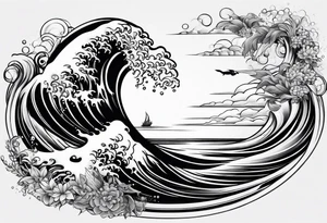 Neptun steht im Wasser tattoo idea