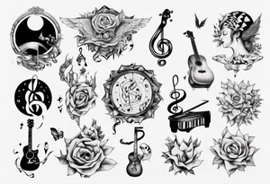 Finding peace in music tattoo idea