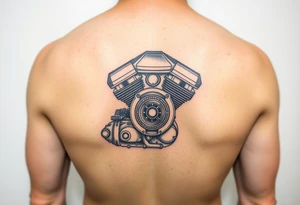 Motorcycle engine tattoo idea