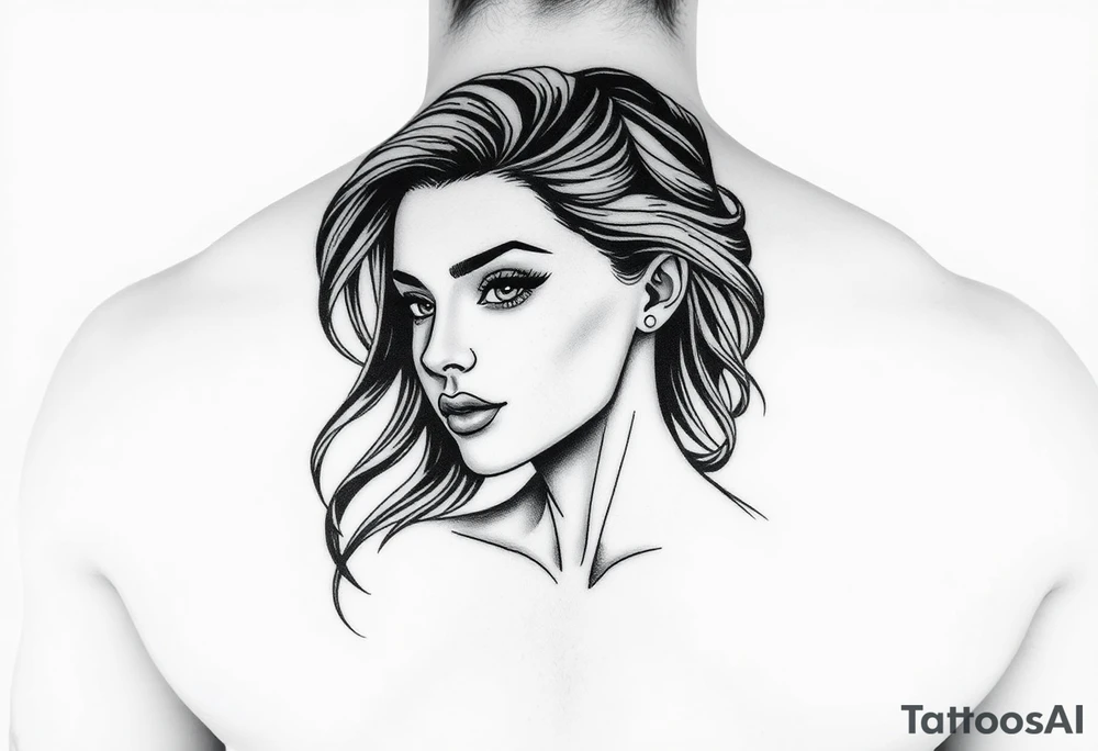 A woman tattoo idea