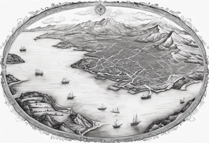 old azorean map tattoo idea