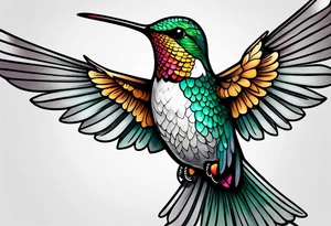 hummingbird tattoo idea