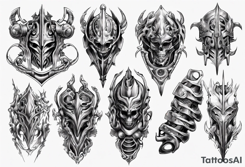 Armor plating tattoo idea