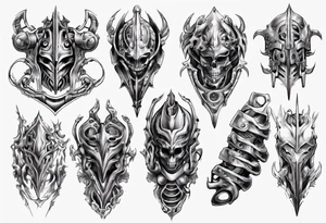 Armor plating tattoo idea