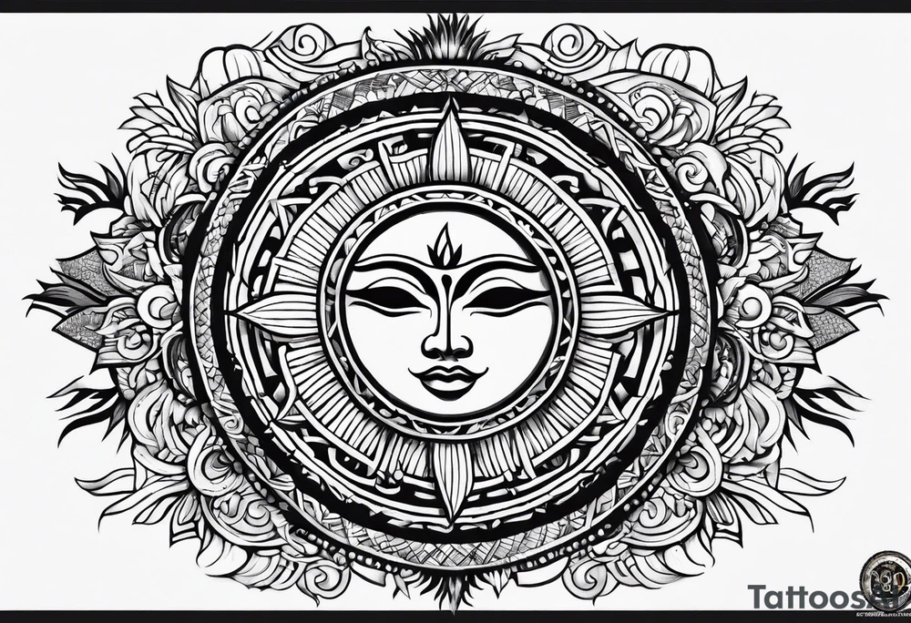 Filipino sun tattoo idea