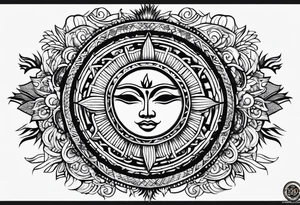 Filipino sun tattoo idea