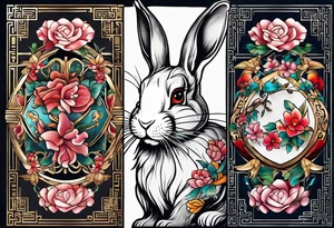 Chinese rabbit bracelet tattoo idea
