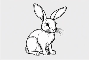 cute rabbit tattoo idea