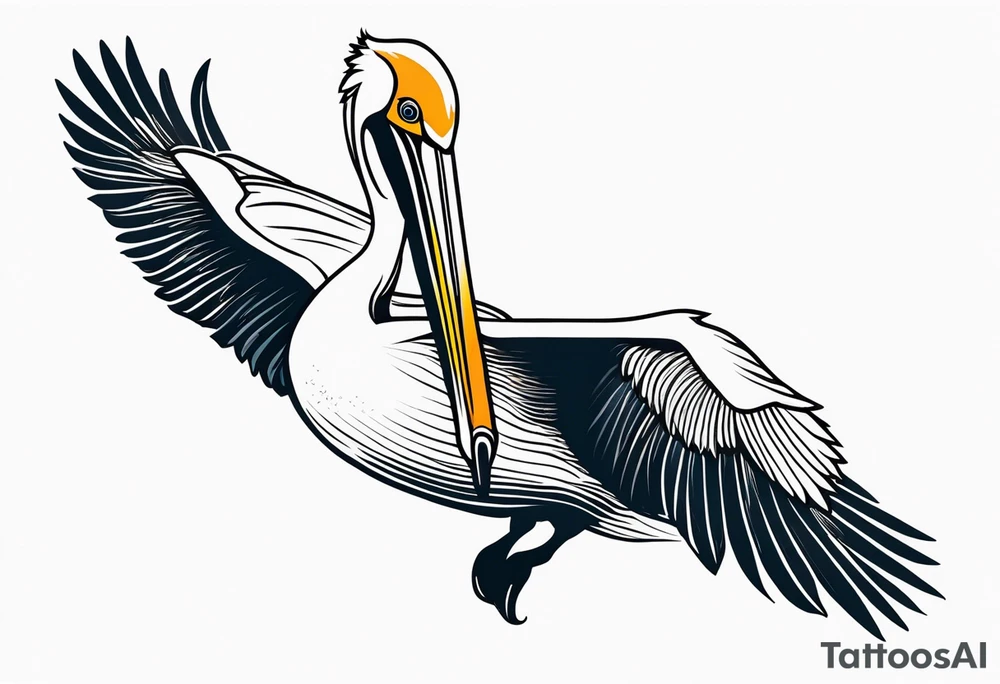pelican +diving +water tattoo idea