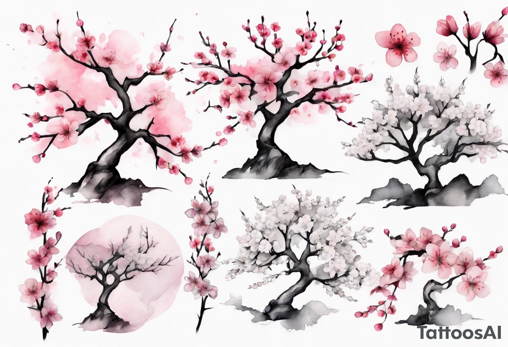 Cherry blossom tree tattoo idea