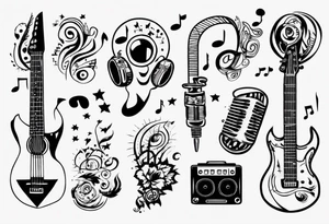 fun music tattoo idea