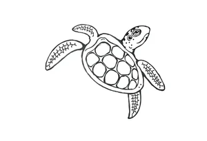 Sea turtle  tribal tattoo idea