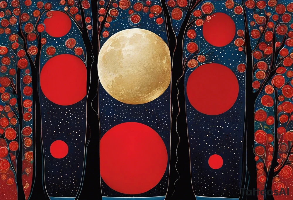 4.	Lunas Compartidas: Dos lunas crecientes, una frente a la otra, formando un círculo cuando se unen, simbolizando la unidad y el amor eterno. Puedes agregar un pequeño detalle en rojo para darle vida. tattoo idea