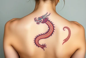 RedChinese dragon tattoo idea