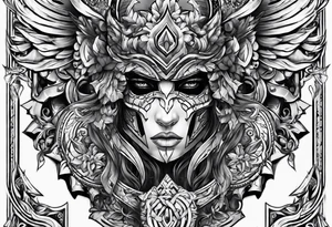 Arm and chest armor for right arm only tattoo idea