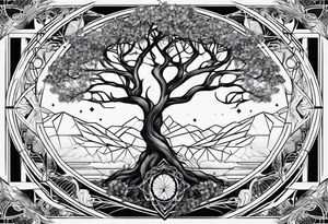 Sacred geometry. Tree of life going tattoo idea