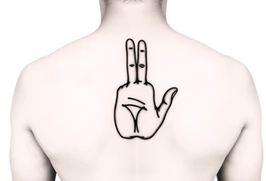 Buddha hand making 'like' gesture. Thumbprint is a social media logo. Dotwork style, black ink, 7cm. tattoo idea
