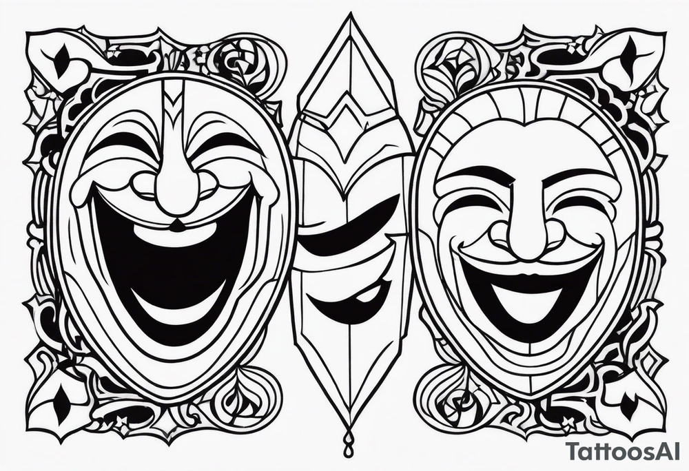 laugh now cry later tattoo idea