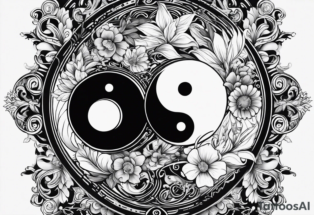 ying yang tattoo idea