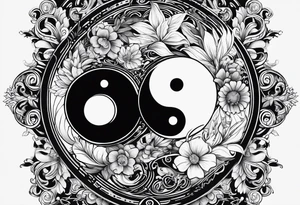 ying yang tattoo idea
