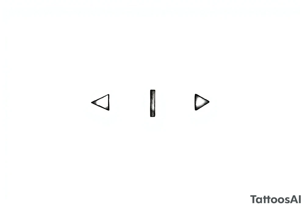 a play, a pause, a stop, and a rewind symbol, plane tattoo idea