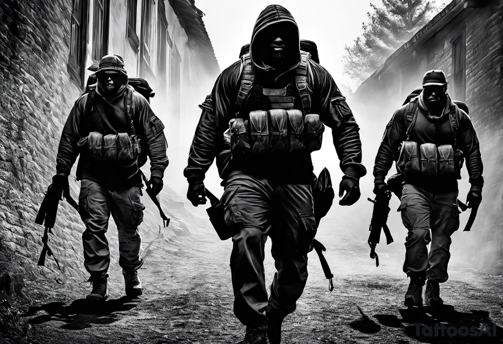 Rucking, brotherhood, shadows, fitness, GrowRuck tattoo idea