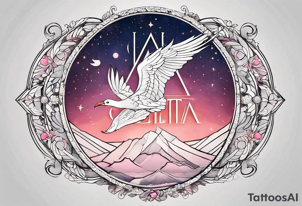 letter delta inside a circle, subtle, girly tattoo idea