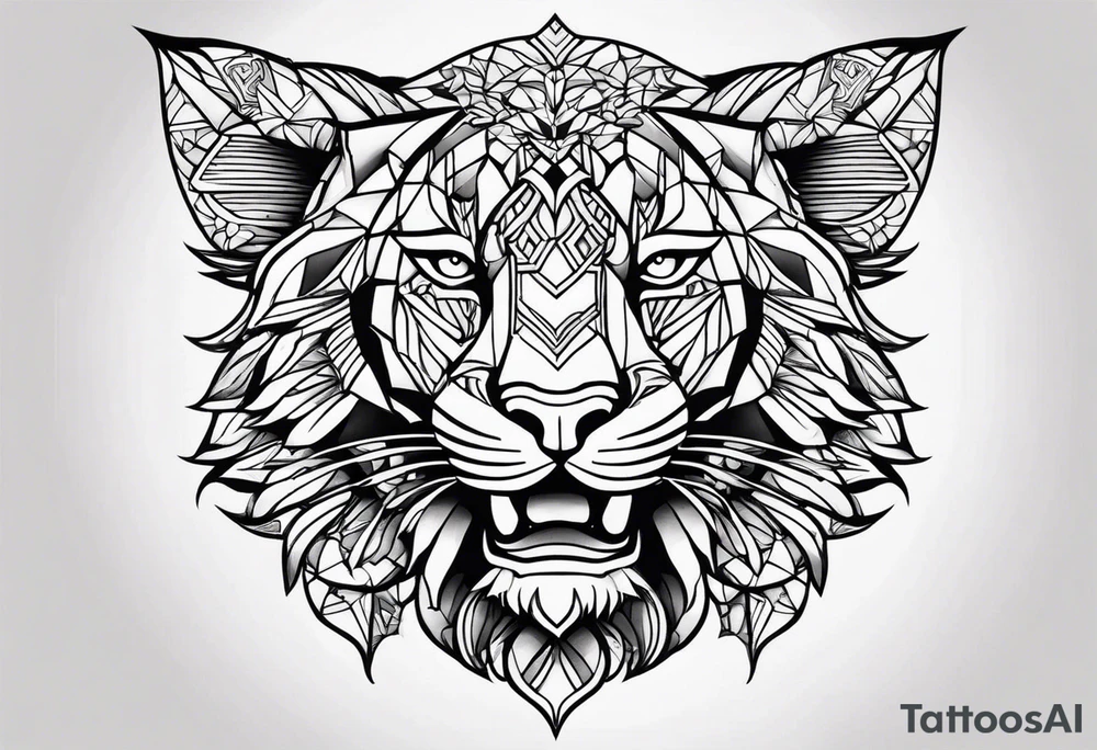 Куспид льва и девы tattoo idea